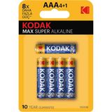 Kodak 4+1 Max Alkalin Ince Pil - Mavi