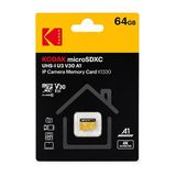 Kodak 64gb Micro SD Uhs-ı U3 V30 A1 Kı330 Güvenlik Kamerası Araç Kamerası ve 4K Video Kayıt Uyumlu Hafıza Kartı