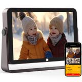 KODAK 64GB WiFi Dijital Resim Çerçevesi, 4000mAh Pille Çalışan, 10,1 inç 1280 * 800 G+G IPS Dokunmatik Ekran Elektronik Akıllı Dijital Fotoğraf Çerçevesi, Otomatik Döndürme, Kadınlar için Hediyeler