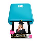 KODAK Adım Bluetooth/NFC, ZINK teknolojisine sahip anlık fotoğraf yazıcısı ve KODAK iOS ve Android için uygulama (mavi) 2 x 3 inç kendinden yapışkanlı fotoğrafları yazdırır (12 .7 x 7,6 x 2,5 cm)