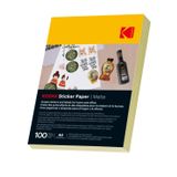 KODAK Çıkartma kağıdı A4 kendinden yapışkanlı etiket 100 yaprak lazer / mürekkep püskürtme/fotokopi makinesi için uygun evrensel etiketler için (mat)