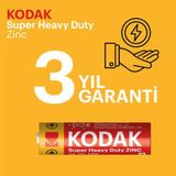 Kodak Çinko Karbon Kalem Pil Blister Aa 4'lü 3 Adet