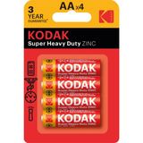 Kodak Çinko Karbon Kalem Pil Blister Aa 4'lü 4 Adet