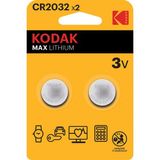 Kodak CR2032 Ultra Lityum Düğme Pil 2'li 1,2 V Kapasite ile Yüksek Performans Sağlar