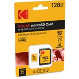 Kodak EKMSDM128GXC10K Premium 128GB microSDXC Speicherkarte, Highspeed, SD-Adapter UHS-I, U1, bis 85 MB/Sek