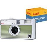 Kodak Ektar Çizgili Yeşil H35N 35MM Filmli Fotoğraf Makinesi + Ultramax 24 Poz Film - Standart