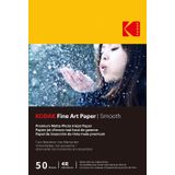 KODAK Fine Art Paper – Mat fotoğraf kağıdı, 50 yaprak, 230 g/m², A6 formatında (10 x 15 cm), mürekkep püskürtmeli baskı, pürüzsüz yüzey, anılarınız için üstün kalite
