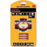 Kodak Headlamp 5W-300 LED Kafa Lambası-3 Adet Pil Hediyeli - Siyah