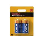 Kodak KC-2 Max Serisi Alkalin Orta Boy C Pil 2'li