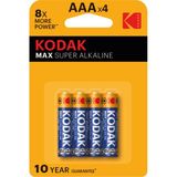 Kodak Max Alkalin Ince Pil Aaa 4'lü 4 Adet