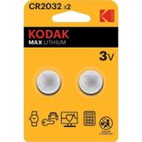 Kodak Max CR2032 Lityum Düğme Pil 2'li