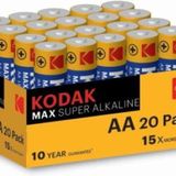 KODAK MAX SÜPER ALKALINE AA KALEM PİL 20,Lİ PAKET