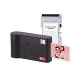 KODAK Mini 2 ERA 4PASS Mobil Fotoğraf Yazıcısı (5,3 x 8,6 cm) (Siyah, Fotoğraf Yazıcısı + 8 Yaprak)