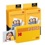 KODAK Mini 2 Retro 4PASS Mobil Fotoğraf Yazıcısı (5,3 x 8,6 cm)- Paket 68 yaprak, sarı