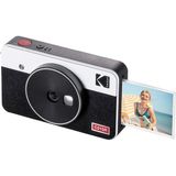 Kodak Mini Shot 2 Retro 4pass 2'si 1 Arada Anında Kamera ve Fotoğraf Yazıcısı (5,3 x 8,6 Cm) + 8 Sayfa, Beyaz - Siyah