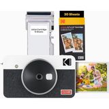 Kodak Mini Shot 2 Retro, Anlık Fotoğraf Makinesi ve Yazıcı, Bluetooth, 4pass, Beyaz - Siyah