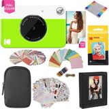 Kodak Printomatic Şipşak Kamera (Yeşil) Hediye Paketi + Zınk Kağıt (20 Yaprak) + Kılıf + 7 Çıkartma Seti + Keçeli Kalem + Fotoğraf Albümü - Siyah
