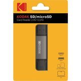 Kodak SD/microSD Kart Okuyucu Type-C + USB 2-In-1 C210 Hızlı Okuma ve Yazma Özelliği