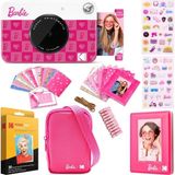 Kodak x Barbie Printomatic Instant Camera – Hediye Paketi: Ikonik Stil + Barbie Kamera Çantası, Fotoğraf Albümü, Çıkartmalar, Asılı Çerçeve, 50 Çıkartma ve Zınk Kağıt (20 Yaprak) - Siyah