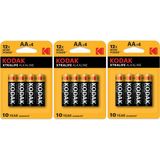 Kodak Xtralife Alkalin (3x4) 12 Adet - Alkalin Kalem Pil