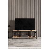 KODIGU 120X30 Tv Sehpası - Tv Sehpası - 120CM x 30CM x 41CM Tv Sehpası - Çevir Kur Tv Sehpası | Tv Ünitesi - Çam - Siyah