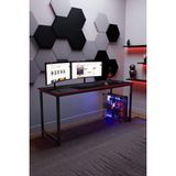 KODIGU 160X60CM Oyuncu Masası - Gamer Desk - Gaming Masa - Bilgisayar Masası | 160CM x 60CM | Ayarlı Ayak - Kırmızı