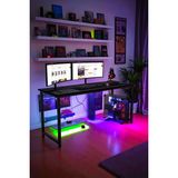 KODIGU 160X60CM Oyuncu Masası - Gamer Desk - Gaming Masa - Bilgisayar Masası | 160CM x 60CM | Ayarlı Ayak - Siyah - Siyah