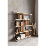 KODIGU 5 Raflı Kitaplık - Kitaplık - 130cm x 90cm x 30cm Kitaplık - Çevir Kur Kitaplık | Kitaplık