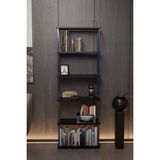 KODIGU 6 Raflı Kitaplık - Kitaplık - 60CM x 30CM x 160CM Kitaplık - Çevir Kur Kitaplık - Siyah