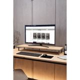 KODIGU 90x20cm Monitör Standı | Ergonomik Monitör Standı | Boyun için Monitör Standı | Çam