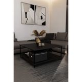 KODIGU 90X90 Çevir Kur Orta Sehpa | Orta Sehpa | Sehpa | Çevir Kur Mobilya | Orta Sehpa 90X90CM - SİYAH