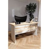 KODIGU Palma Serisi Ofis Çalışma Masası - Ofisdesk - Beyaz - Meşe