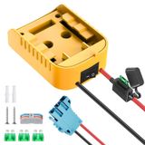 KOEZEOI Dewalt için güç tekerlekleri adaptörü 20V pil adaptörü güç tekerlekleri akü dönüştürücü kiti sigorta ve anahtar ve kablo demeti konektörü ile 12AWG tel DIY Rc oyuncaklar ve kamyon üzerinde