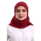 Kofra Desenli Baş Örtü - Kırmızı