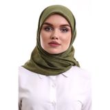 Kofra Desenli Baş Örtü - Koyu Yeşil
