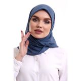 Kofra Desenli Baş Örtü - Mavi