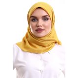 Kofra Desenli Baş Örtü - Sarı