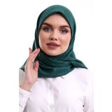 Kofra Desenli Baş Örtü - Yeşil