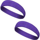 Kogam 2 Adet Sporcu Havlu Kafa Bandı Alın Ter Bandı Headband - Standart - Mor