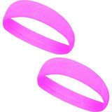 Kogam 2 Adet Sporcu Havlu Kafa Bandı Alın Ter Bandı Headband - Standart - Pembe