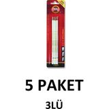 Koh-i-Noor 15 Adet (5 Paket) Beyaz Gioconda Extra Charcoal Kömür Füzen Kalem 2-3-4 Numara - Siyah