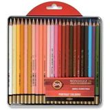 Koh-i-Noor 3724-024P Mondeluz Aquarell Boya Kalemi Portre Tonları Metal Kutu 24'lü