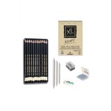 Koh-i Noor Eskiz Başlangıç Seti 5 + Dereceli kalem + a5 Defter + Dağıtıcı Set + silgi + Açacak + Hamur silgi