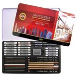 Koh-I Noor Gioconda Art Set Büyük Karakalem Eskiz Çizim Resim Seti Metal Kutu