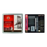 Koh-I Noor Gioconda Art Set Karakalem Eskiz Çizim Resim Seti 23 Parça Metal Kutulu