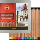 Koh-I Noor Gioconda Soft Pastel Kalem 24 Renk Metal Kutu