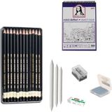 Koh-i-Noor Koh-I Noor Eskiz Başlangıç Seti 3 + Dereceli Kalem + A5 Defter + Dağıtıcı Set + Silgi + Açacak + Hamur Silgi - Karışık-Çok Renkli - standart