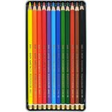 Koh-i-Noor Koh-İ Noor Polycolor 12'li Kuruboya Kalem Seti Metal Kutu Renkli Kalemler N:3822