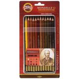 Koh-i-Noor Mondeluz Aquarell Sulu Boya Kalemi 12 Renk Kahverengi Tonlar Metal Kutu