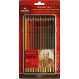 koh-ı noor polycolor sanatsal kuru boya kalemi metal kutu kahverengi tonlar of artist´s coloured pencils brown lin 3822-012014bl - Yok